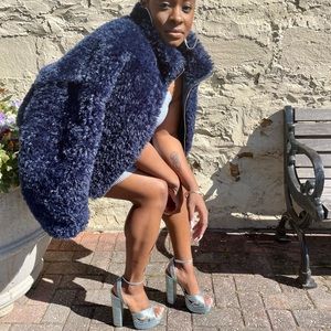 Anthropologie Maeve Teddy Zip-Up Coat